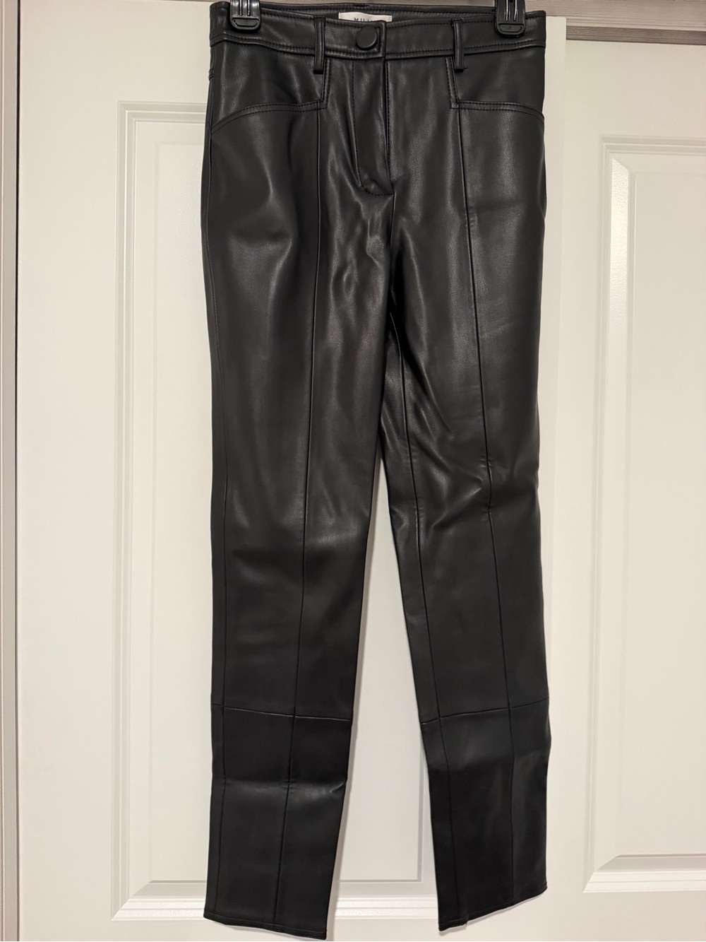 Milly Black Faux Leather Skinny pants for Women